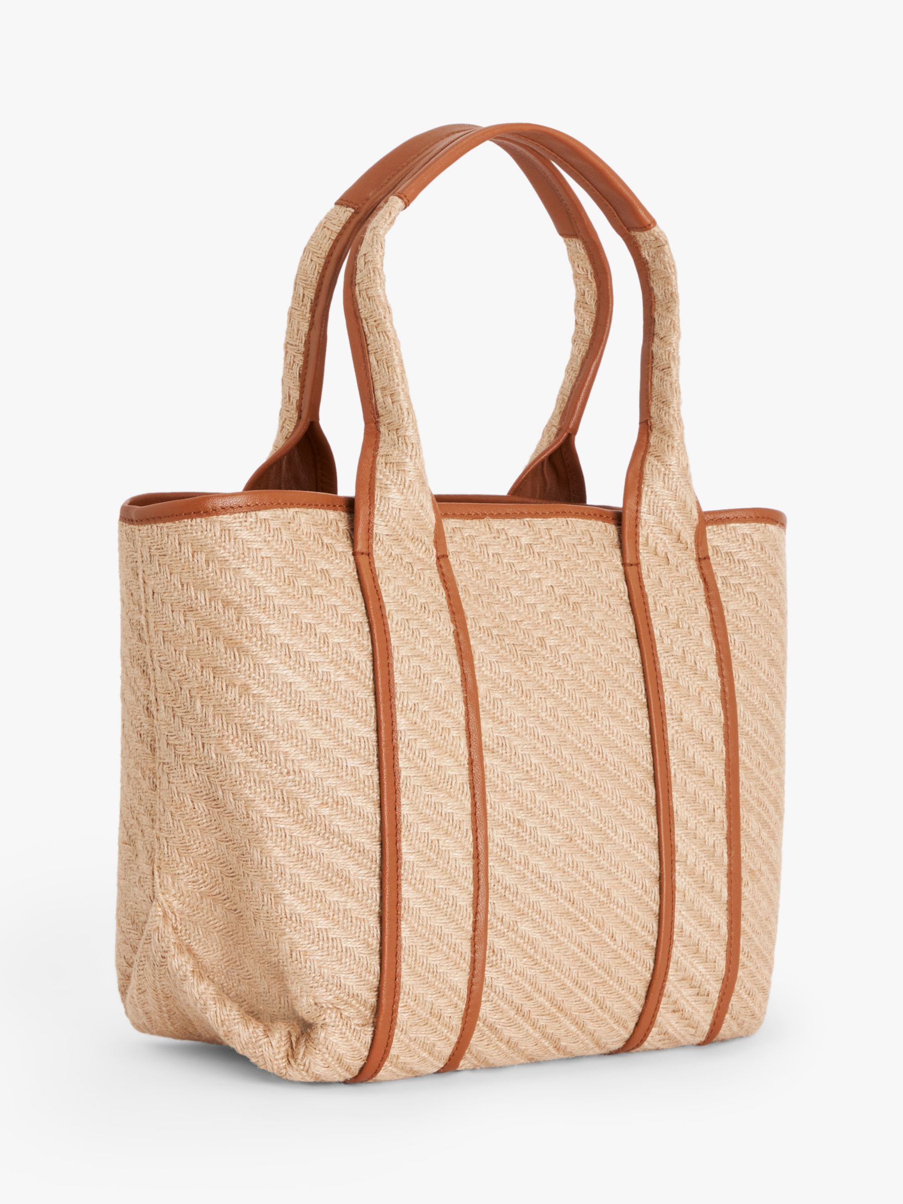 SEE BY CHLOÉ Laetizia woven raffia and canvas tote