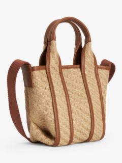 SEE BY CHLOÉ Laetizia woven raffia and canvas tote