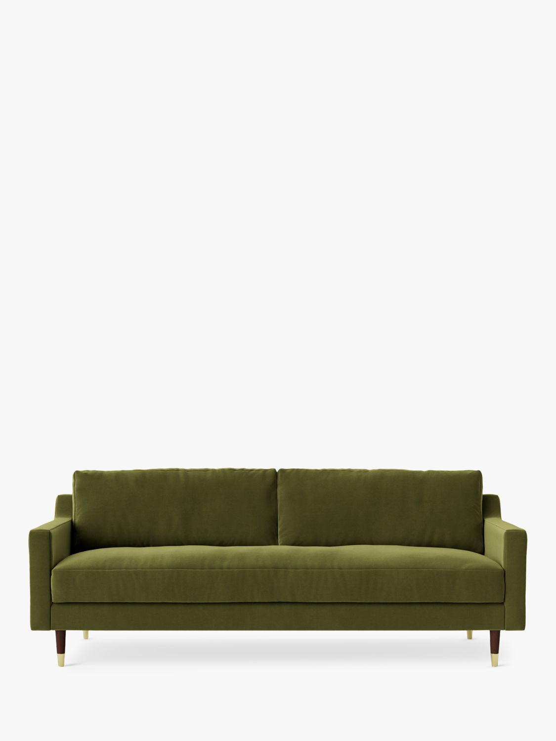 Rieti Range, Swoon Rieti Large 3 Seater Sofa, Easy Velvet Fern