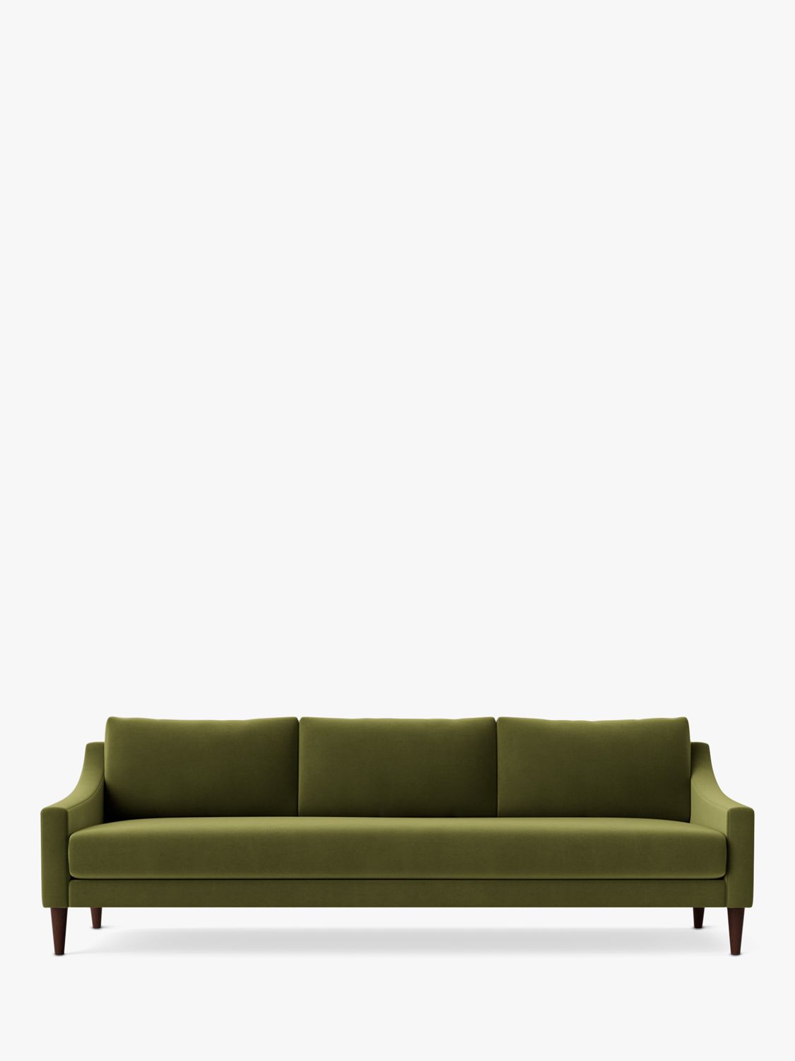 Turin Range, Swoon Turin Large 3 Seater Sofa, Easy Velvet Fern