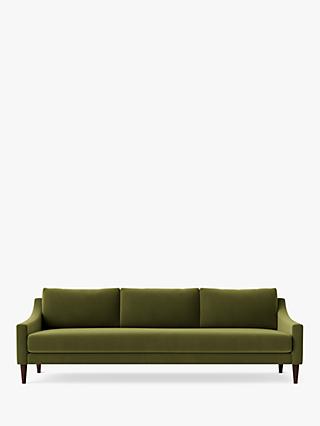 Turin Range, Swoon Turin Large 3 Seater Sofa, Easy Velvet Fern