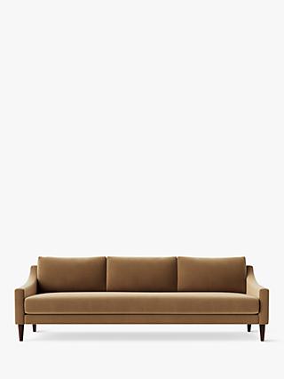 Turin Range, Swoon Turin Large 3 Seater Sofa, Easy Velvet Biscuit