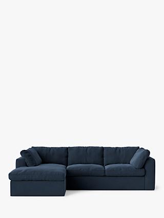 Seattle Range, Swoon Seattle Grand 4 Seater LHF Chaise End Sofa, Smart Wool Indigo
