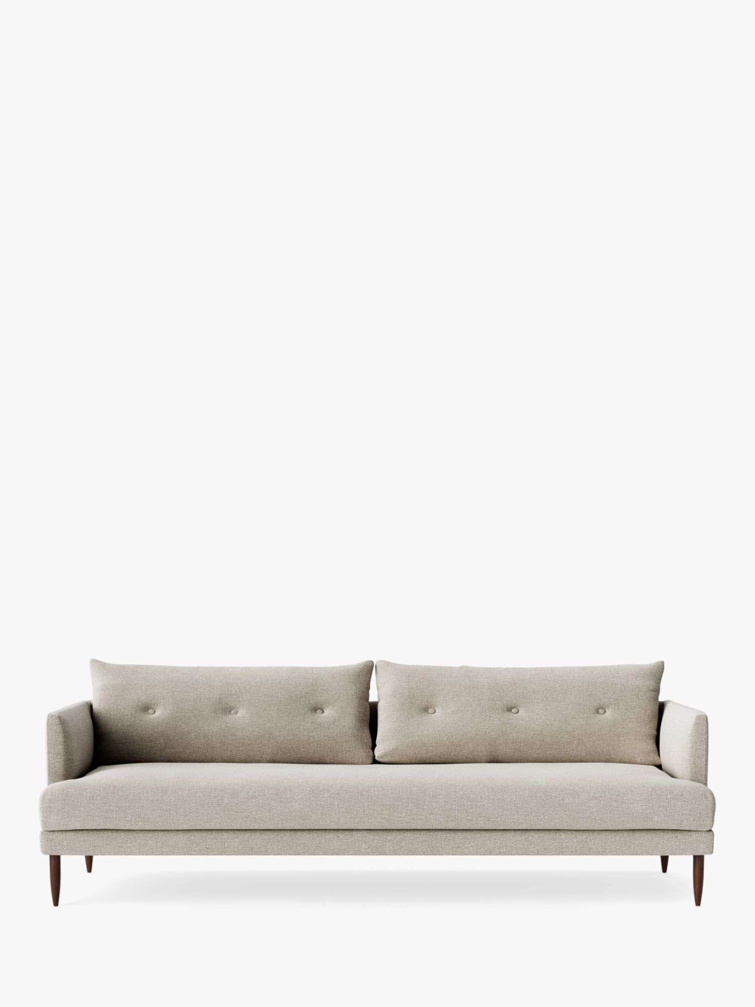 Kalmar Range, Swoon Kalmar Large 3 Seater Sofa, Dark Leg, House Weave Chalk