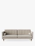 Swoon Porto Large 3 Seater Sofa, Dark Leg, House Weave Chalk