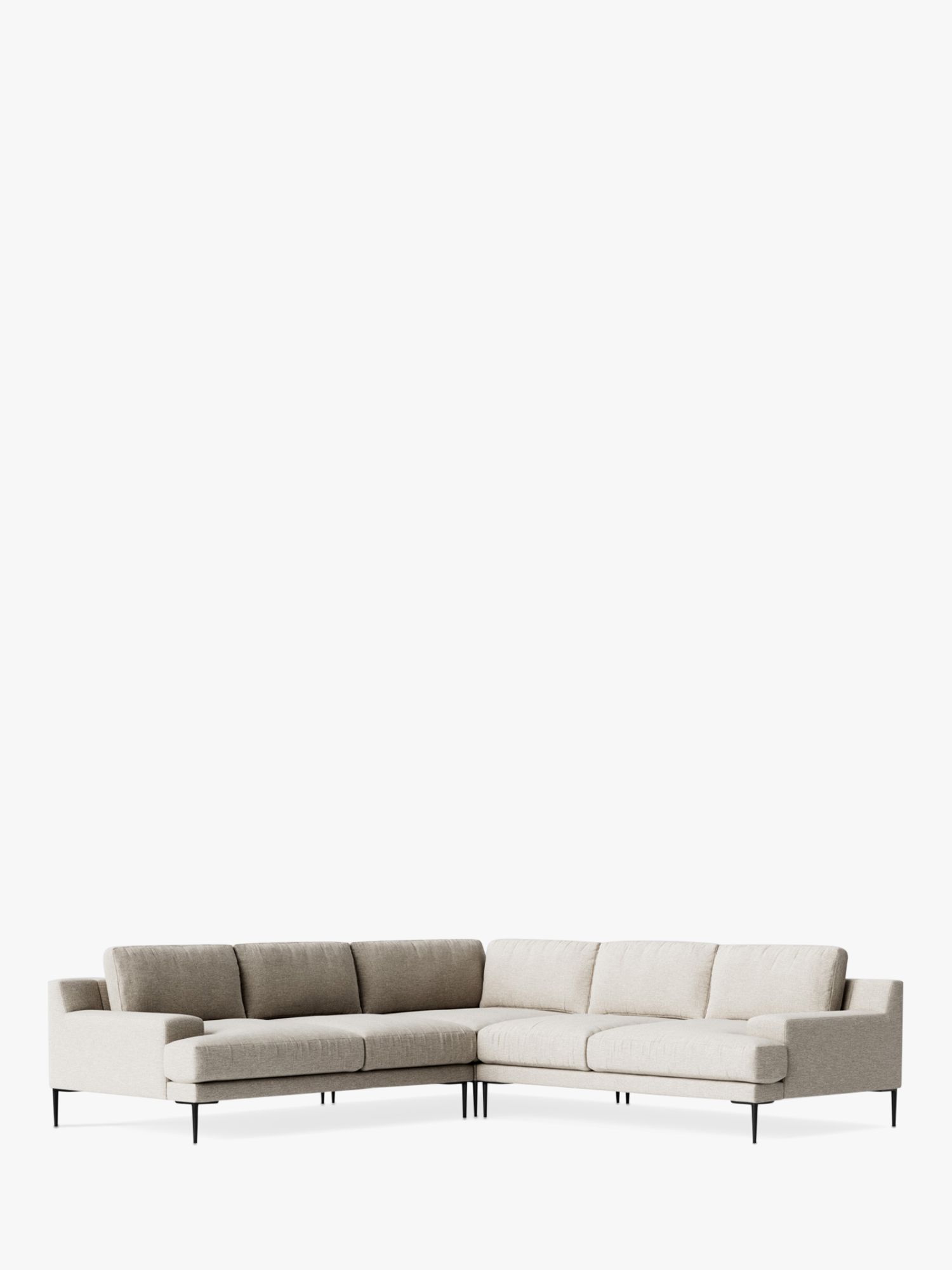 Almera Range, Swoon Almera 5 Seater Corner Sofa, Metal Leg, House Weave Chalk