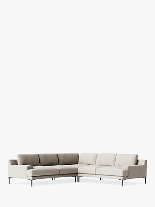 Almera Range, Swoon Almera 5 Seater Corner Sofa, Metal Leg, House Weave Chalk