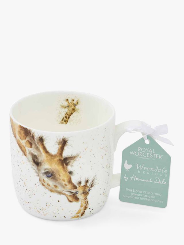 Wrendale Designs Giraffe First Kiss Fine Bone China Mug, 310ml, White/Multi