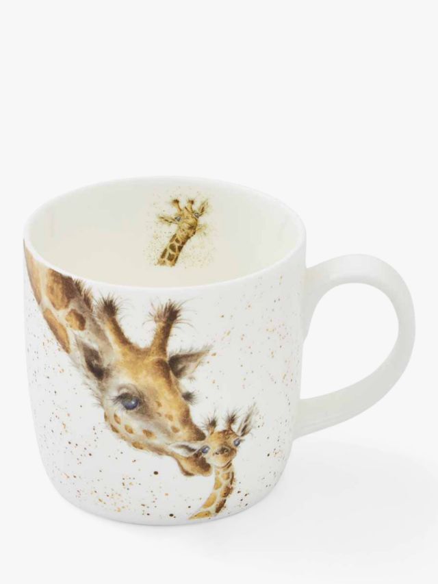 Wrendale Designs Giraffe First Kiss Fine Bone China Mug, 310ml, White/Multi