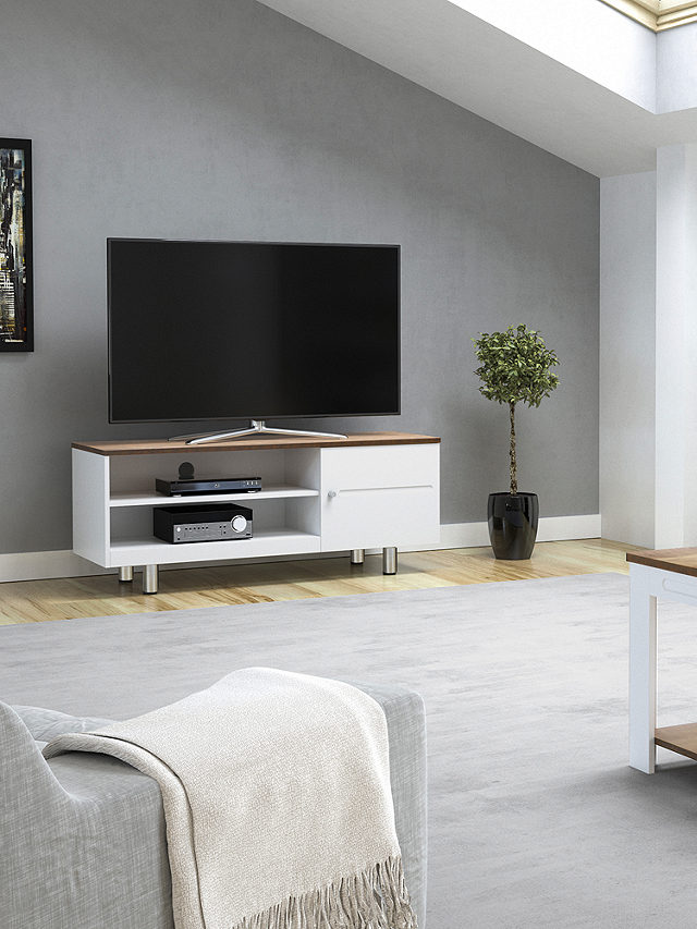 AVF Whitesands 1200 TV Stand for TVs up to 60”, Oak White