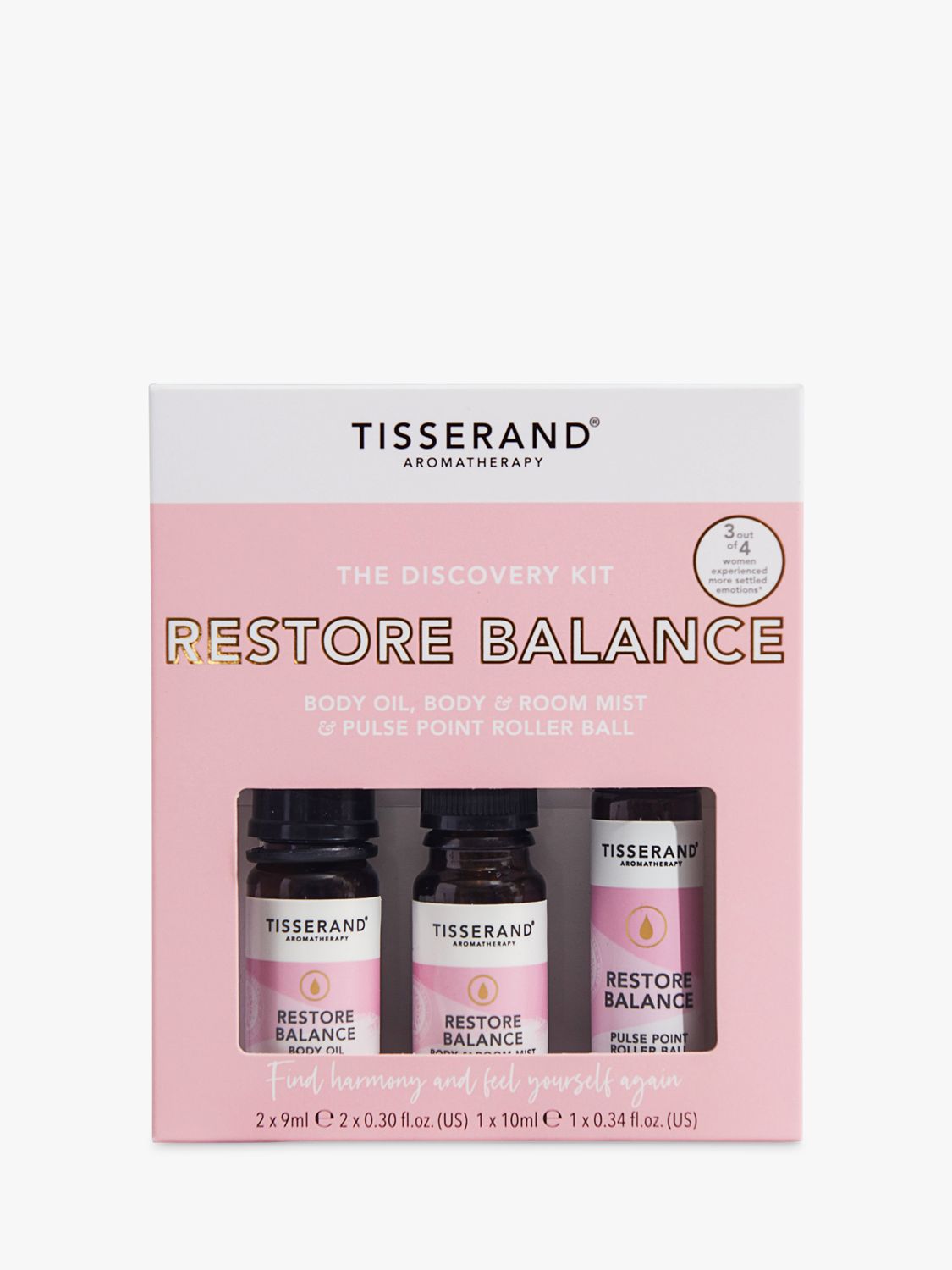 Tisserand Aromatherapy Restore Balance Discovery Kit Bodycare Gift Set 2
