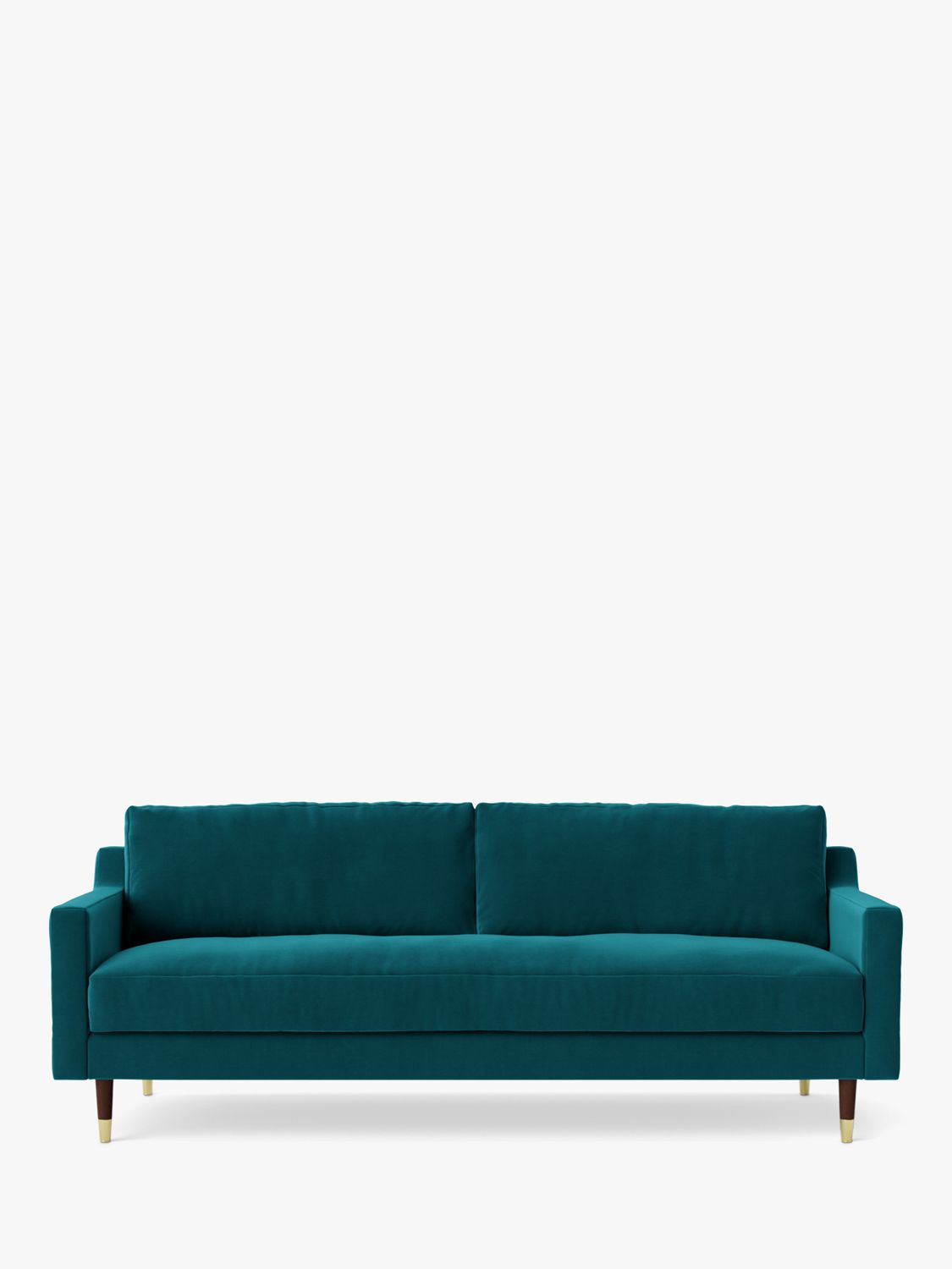 Rieti Range, Swoon Rieti Large 3 Seater Sofa, Easy Velvet Kingfisher