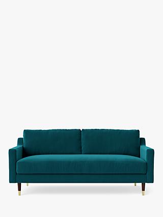 Rieti Range, Swoon Rieti Medium 2 Seater Sofa, Easy Velvet Kingfisher