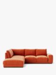 Swoon Denver Grand 4 Seater LHF Corner End Sofa, Easy Velvet Burnt Orange