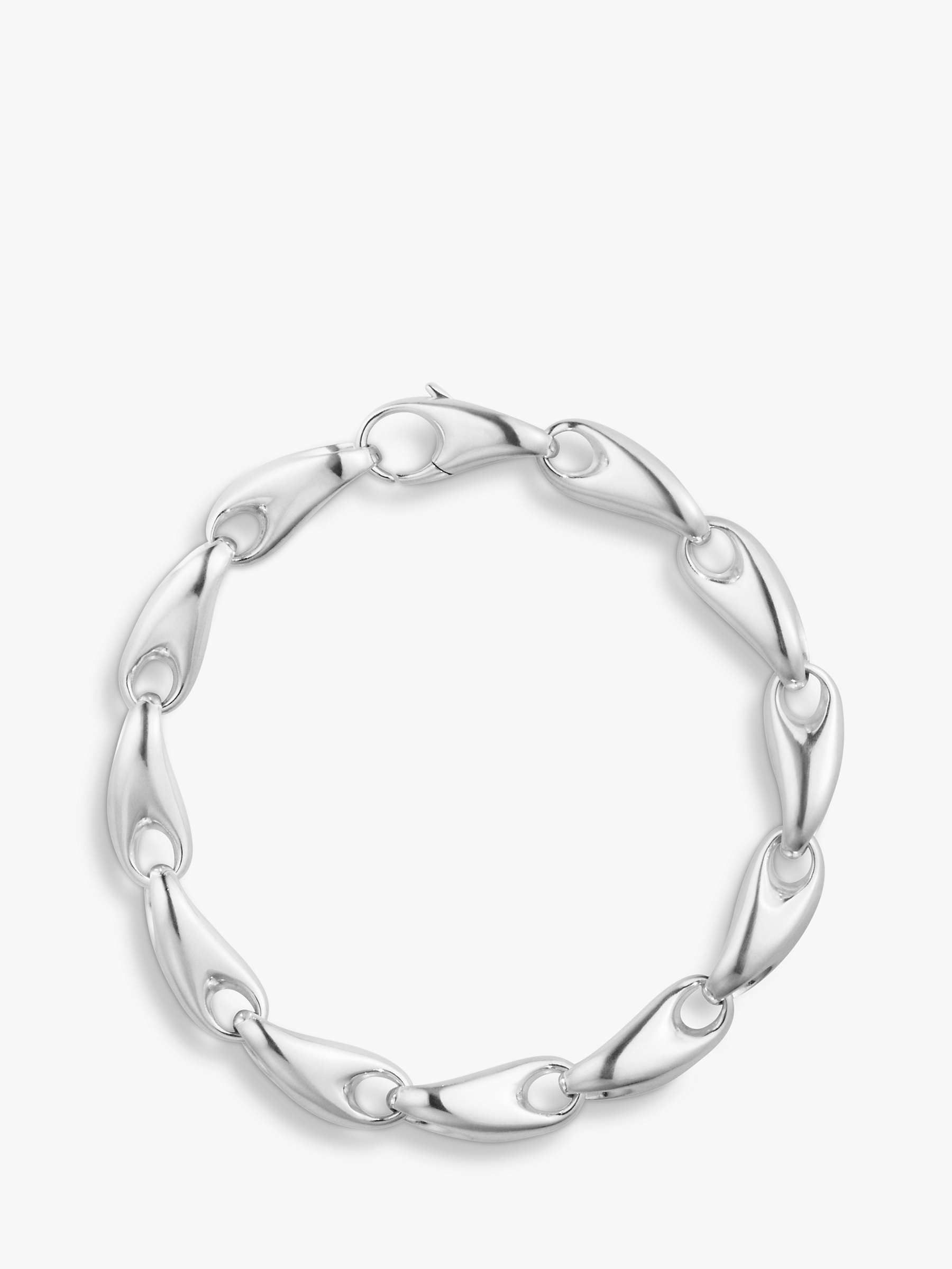 Buy Georg Jensen Organic Links Chain Bracelet, Silver Online at johnlewis.com