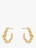 Georg Jensen 18ct Yellow Gold Beaded Hoop Earrings, Gold
