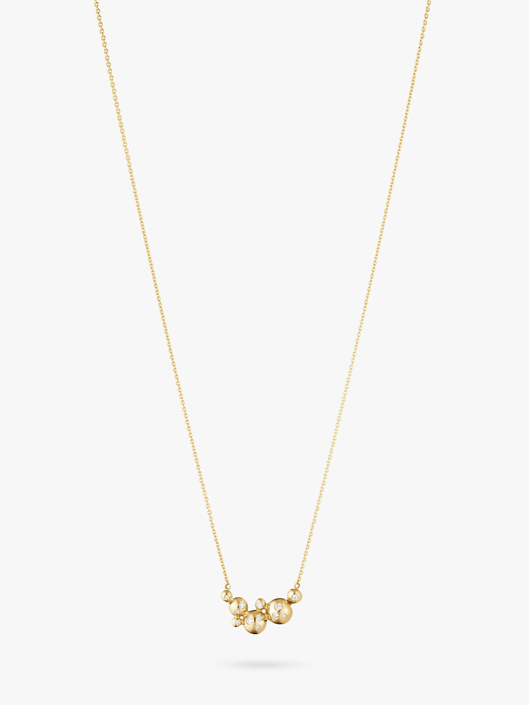 Buy Georg Jensen 18ct Yellow Gold Bubble Diamond Pendant Necklace Online at johnlewis.com