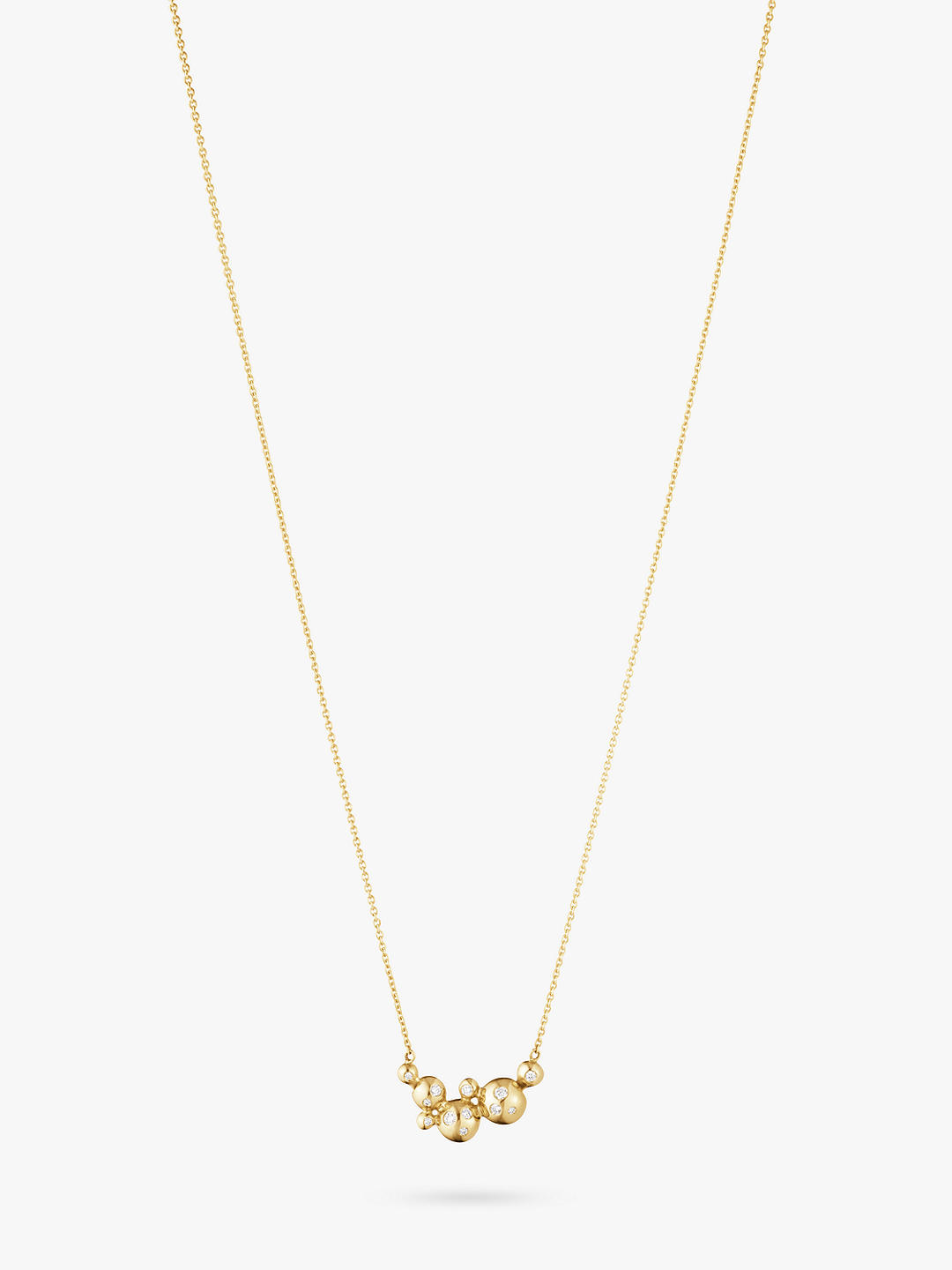 Georg Jensen 18ct Yellow Gold Bubble Diamond Pendant Necklace