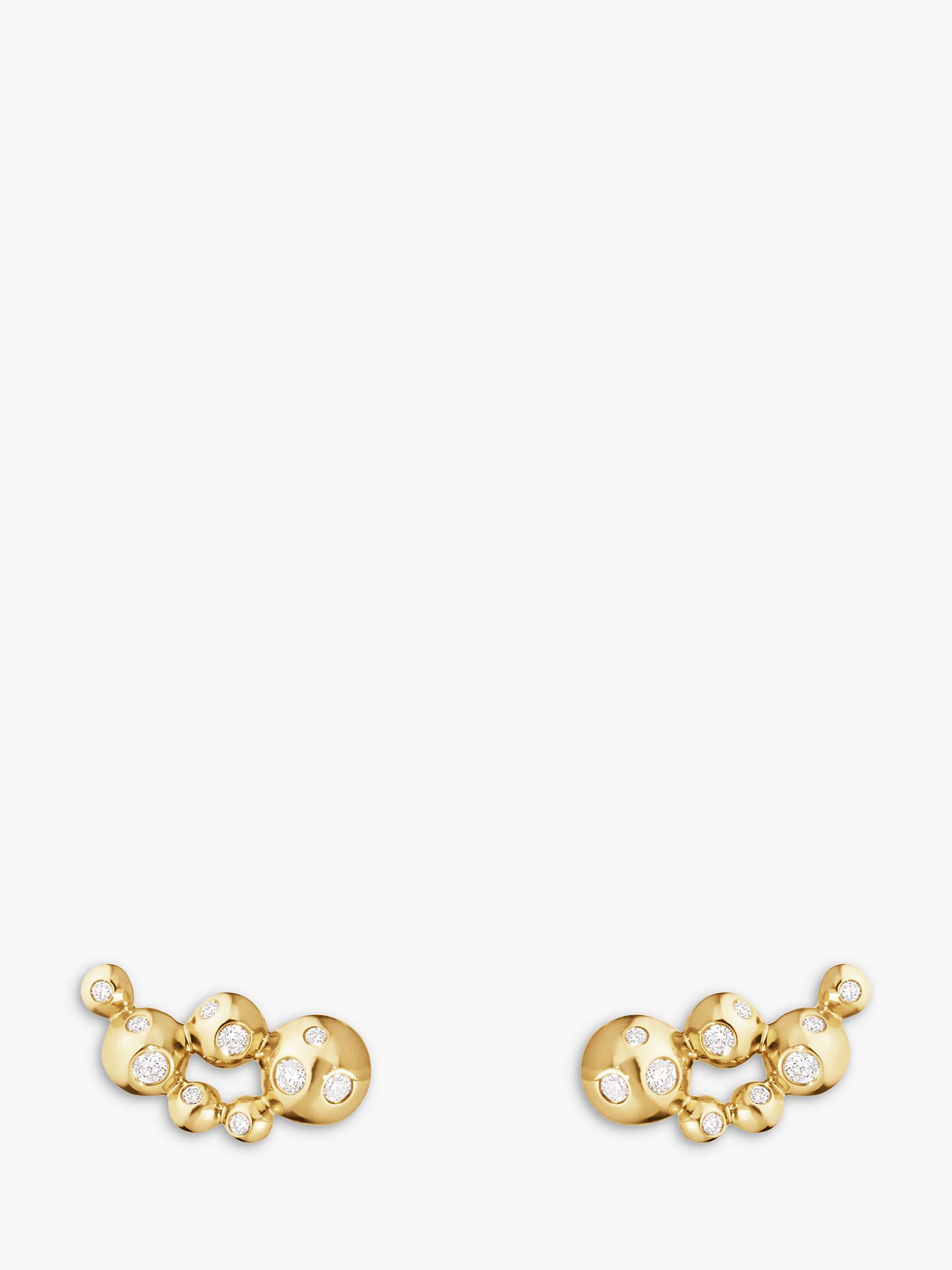 Buy Georg Jensen 18ct Yellow Gold Bubble Diamond Earrings Online at johnlewis.com