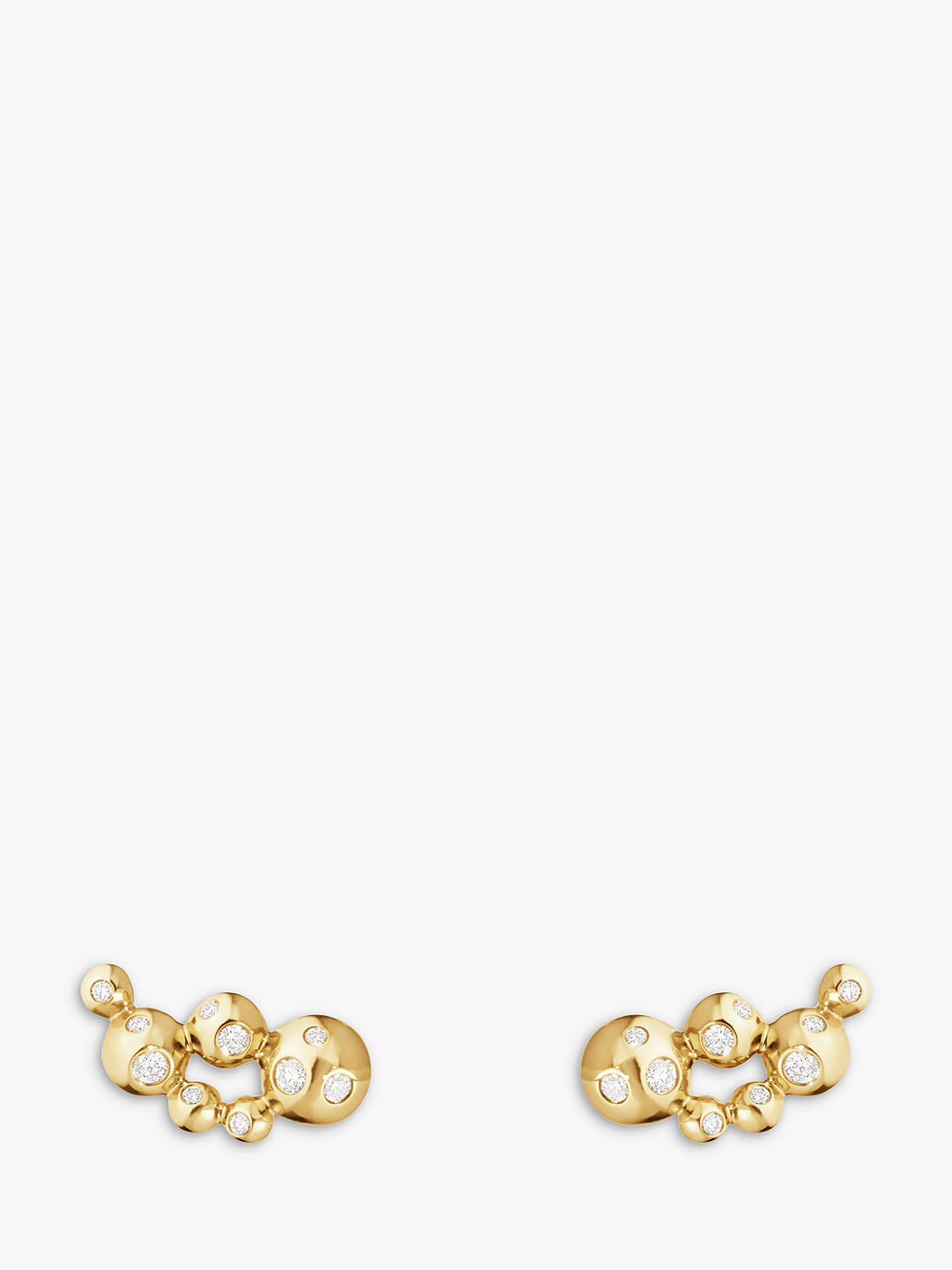 Georg Jensen 18ct Yellow Gold Bubble Diamond Earrings