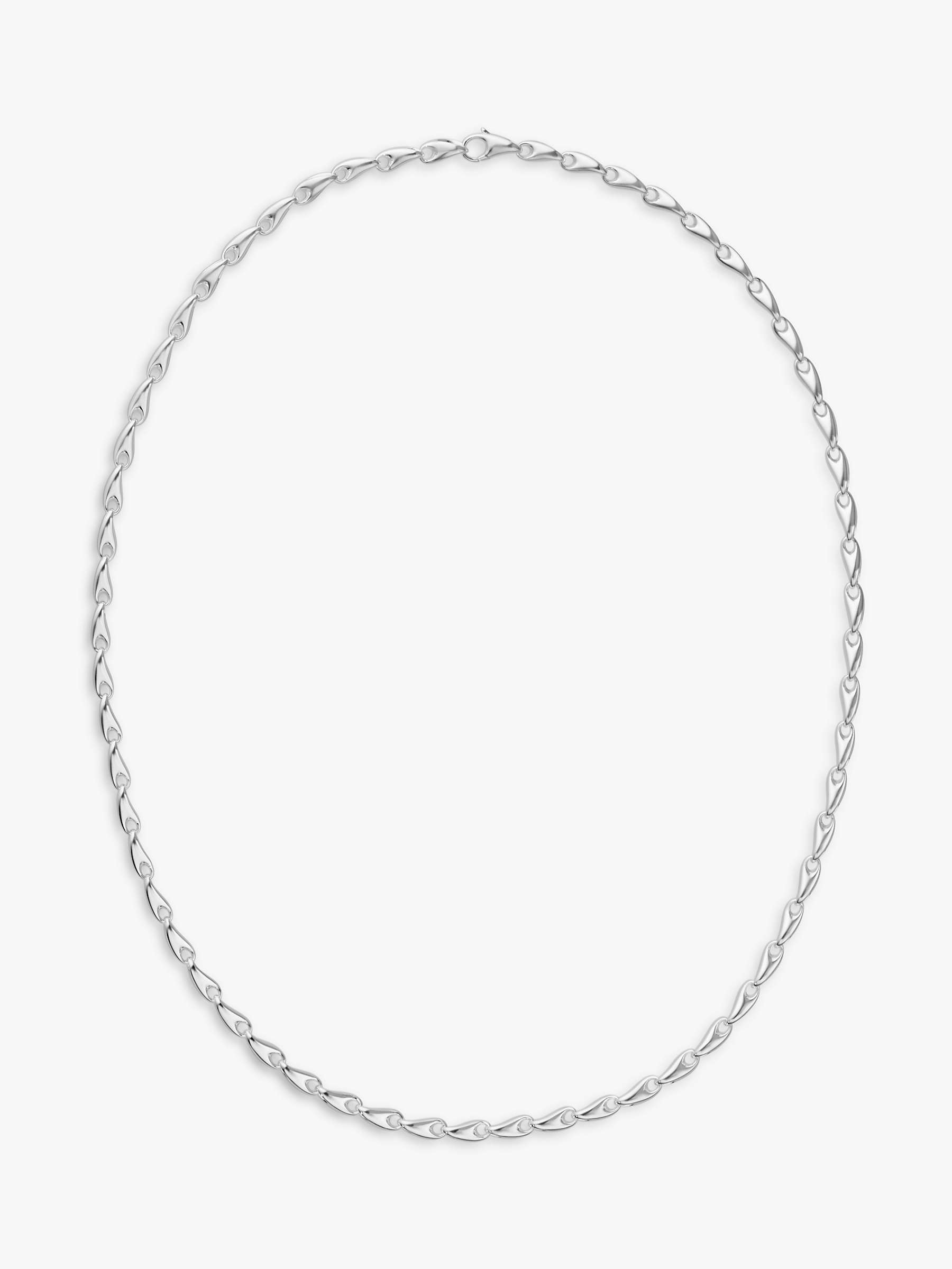 Buy Georg Jensen Organic Links Chain Necklace, Silver Online at johnlewis.com