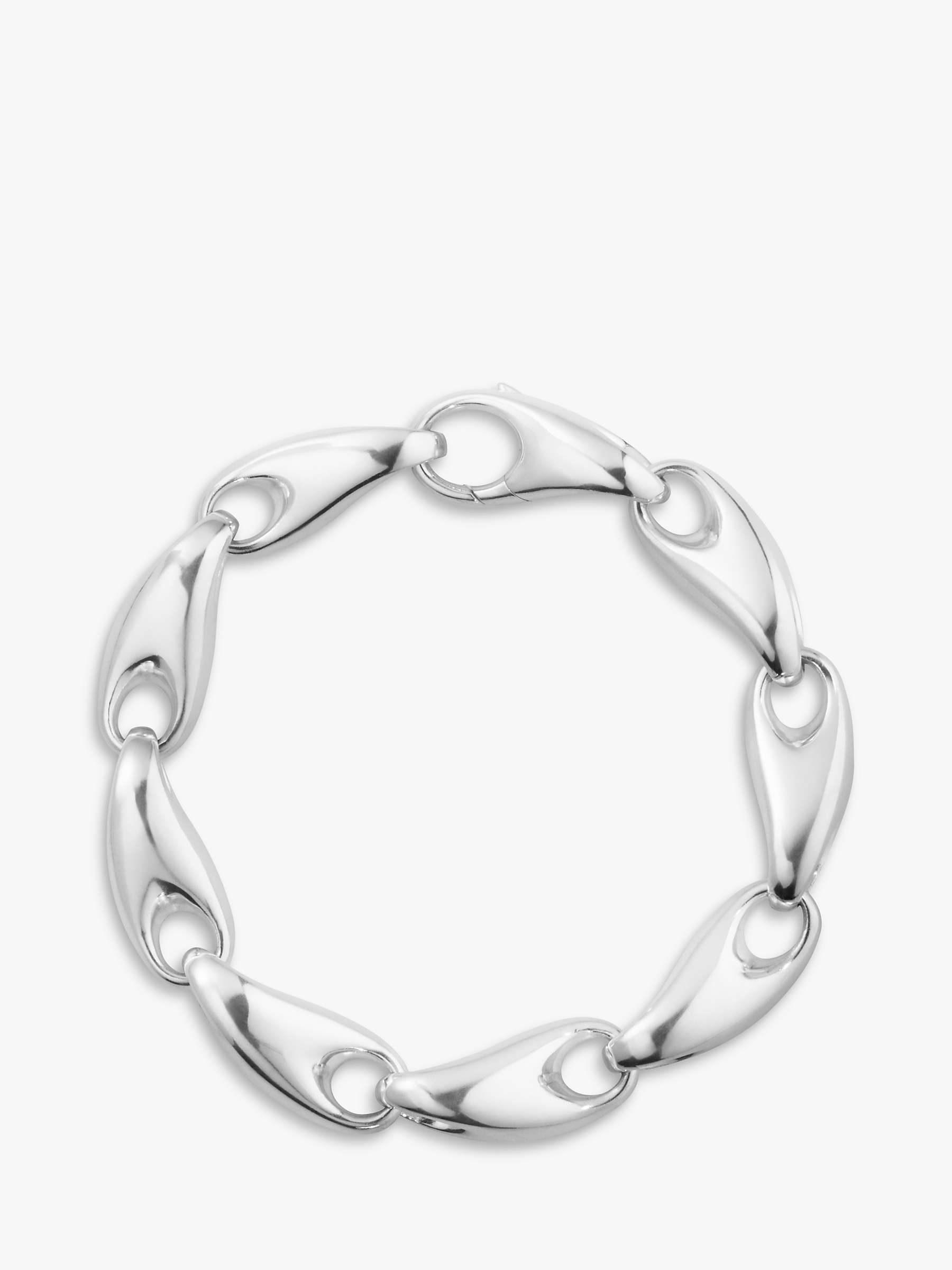 Buy Georg Jensen Organic Links Chain Bracelet, Silver Online at johnlewis.com