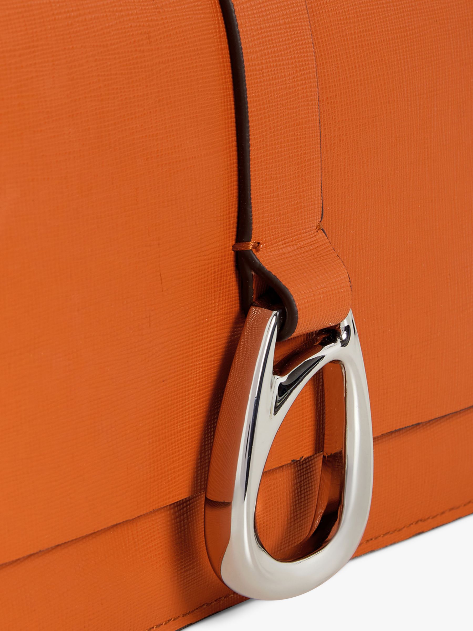John Lewis Double Zip Cross Body Leather Camera Bag, Orange at John Lewis &  Partners