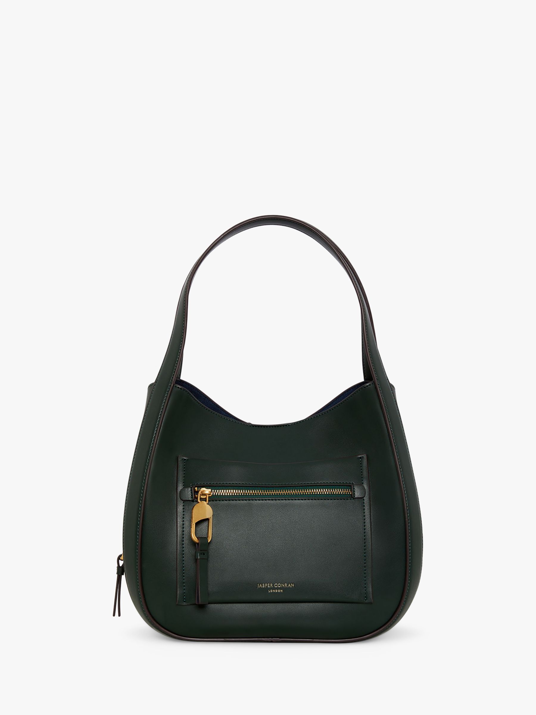 Jasper Conran London Colette Hobo Bag, Dark Green at John Lewis & Partners