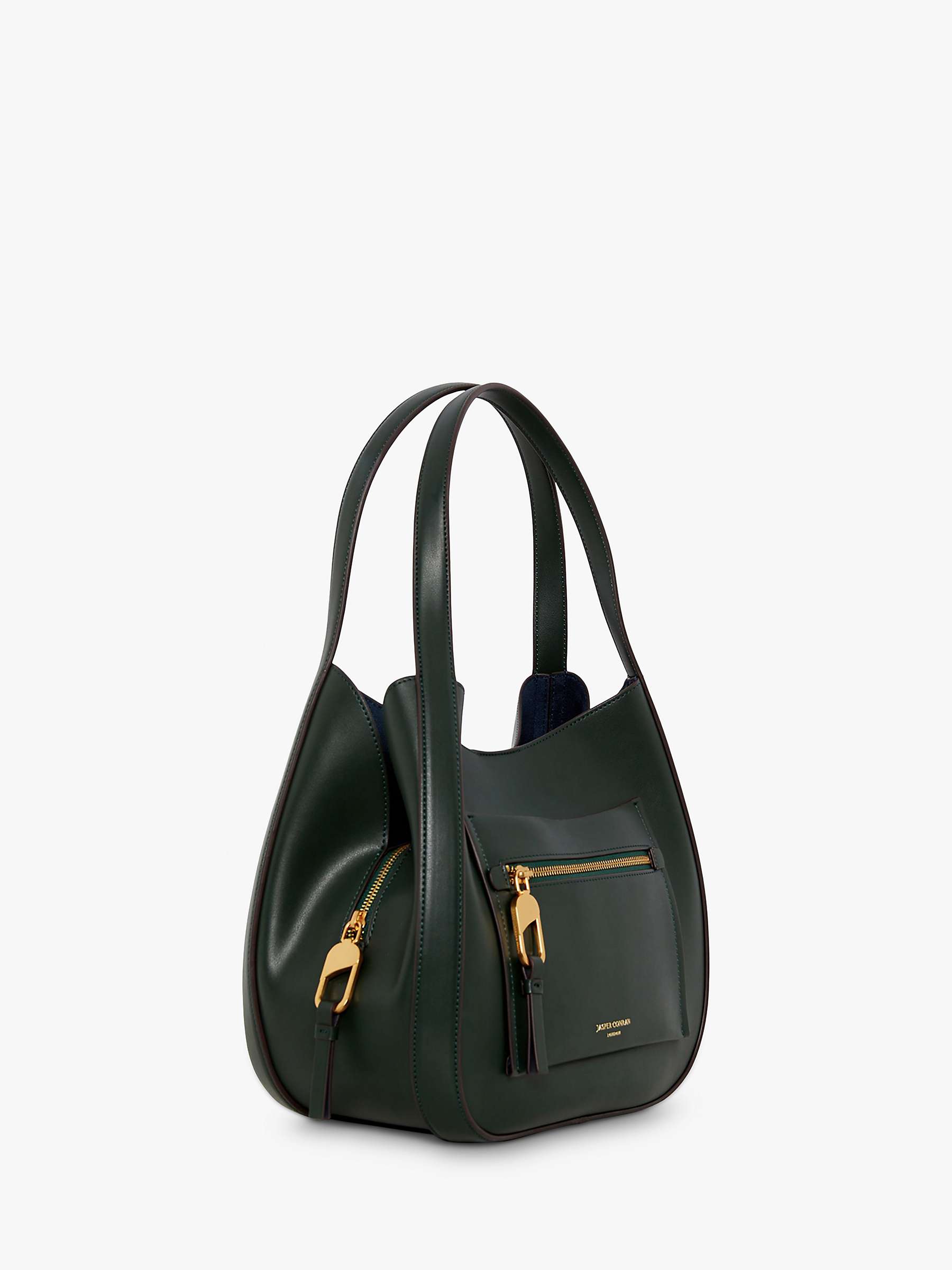 Buy Jasper Conran London Colette Hobo Bag, Dark Green Online at johnlewis.com