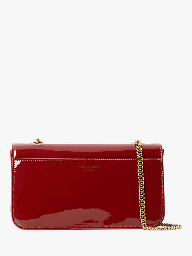 Jasper Conran Celia Chain Strap Evening Handbag, Red