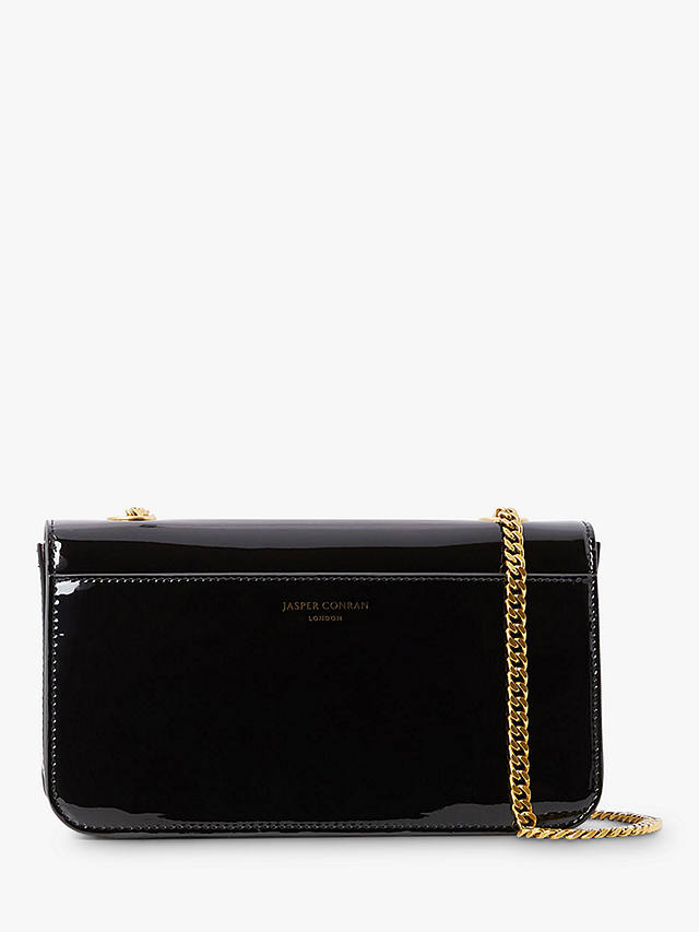 Jasper Conran Celia Chain Strap Evening Handbag, Black 