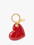Jasper Conran Celia Heart Leather Keyring, Red