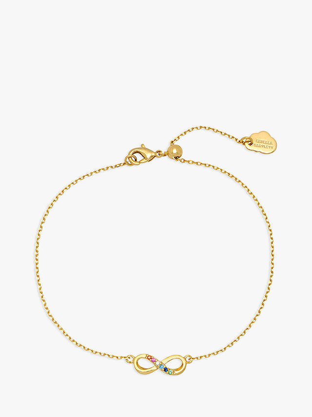 Estella Bartlett Rainbow Cubic Zirconia Infinity Bracelet, Gold