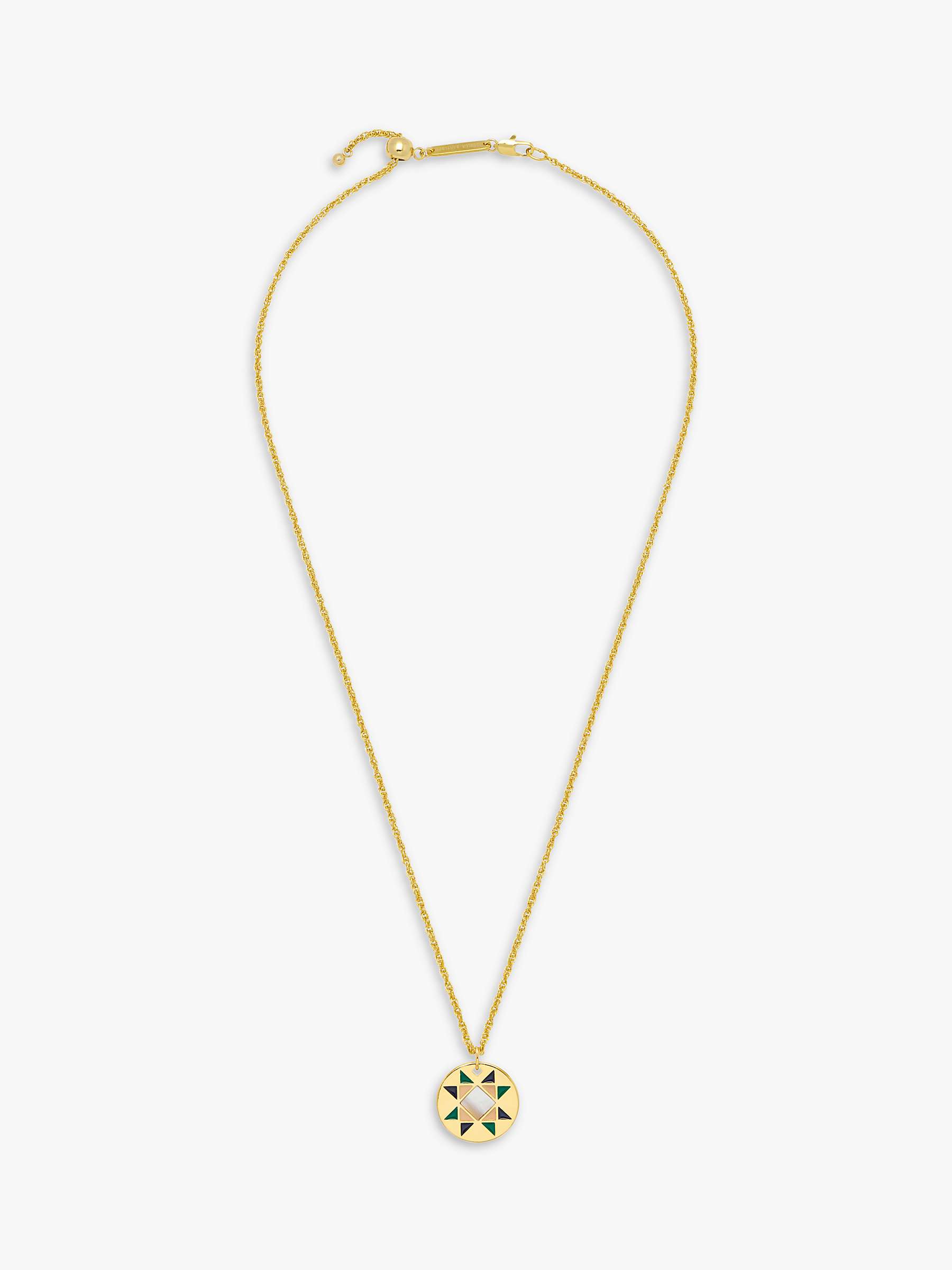 Buy Estella Bartlett Patchwork Enamel Pendant Necklace, Gold Online at johnlewis.com