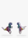 Coach Pave Crystal Rexy Dino Stud Earrings, Silver/Multi