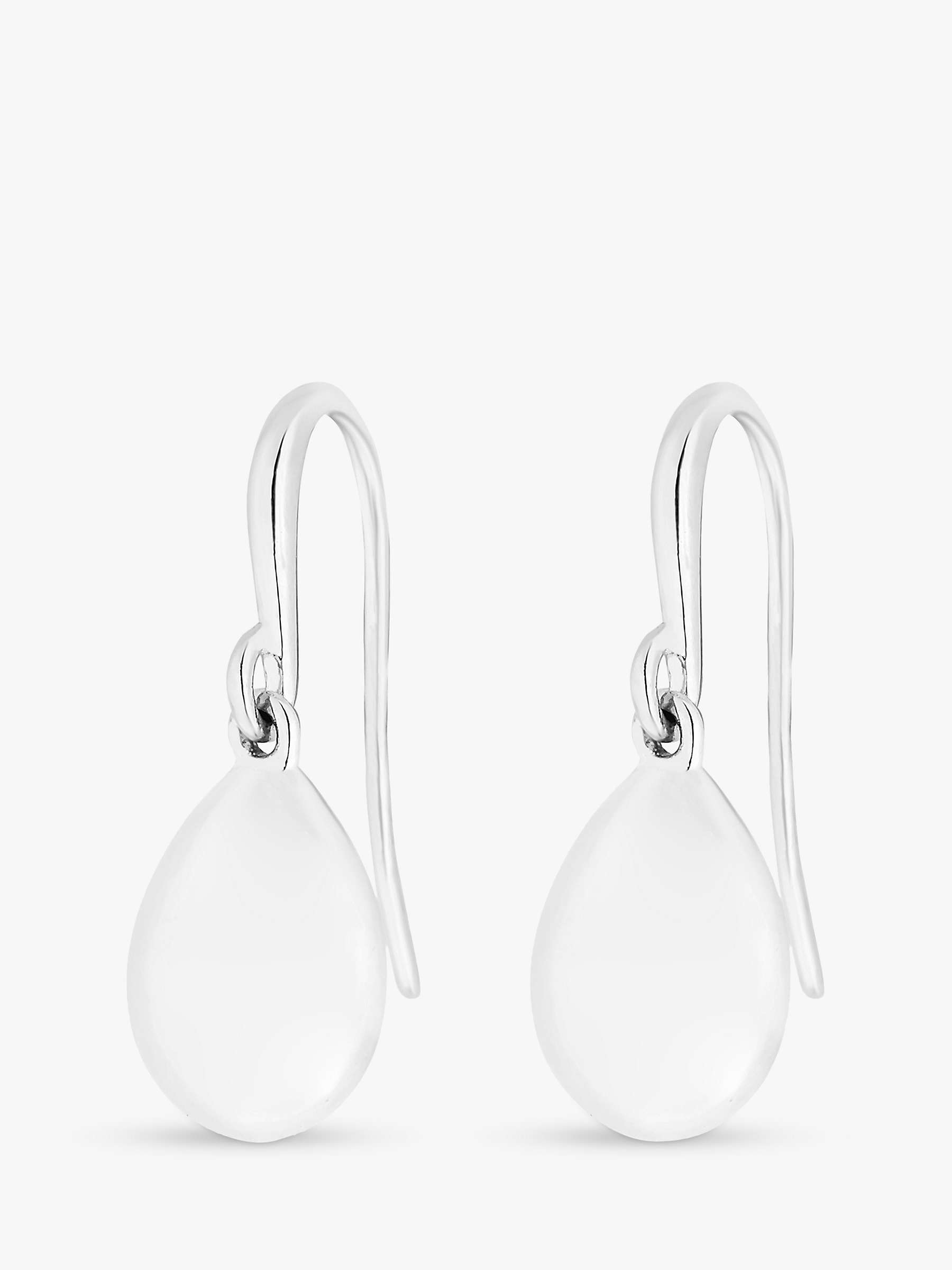 Buy Simply Silver Sterling Silver 925 Polished Pear Bead Drop Earrings, Silver Online at johnlewis.com