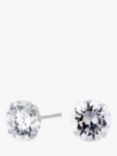 Simply Silver Sterling Silver 925 Cubic Zirconia Solitaire Stud Earrings, Silver
