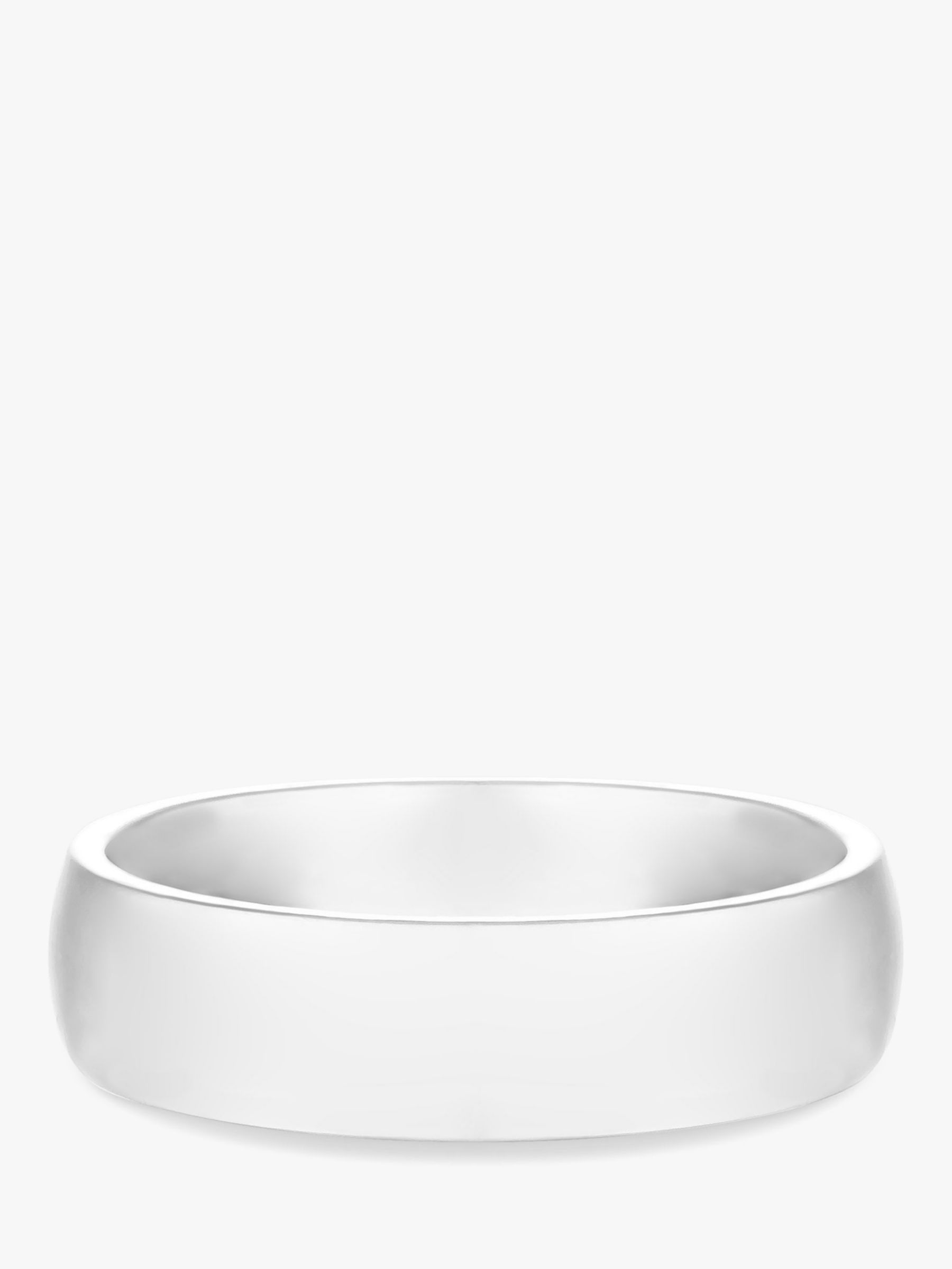 Buy Simply Silver Polished Sterling Silver Wedding Band, Silver Online at johnlewis.com