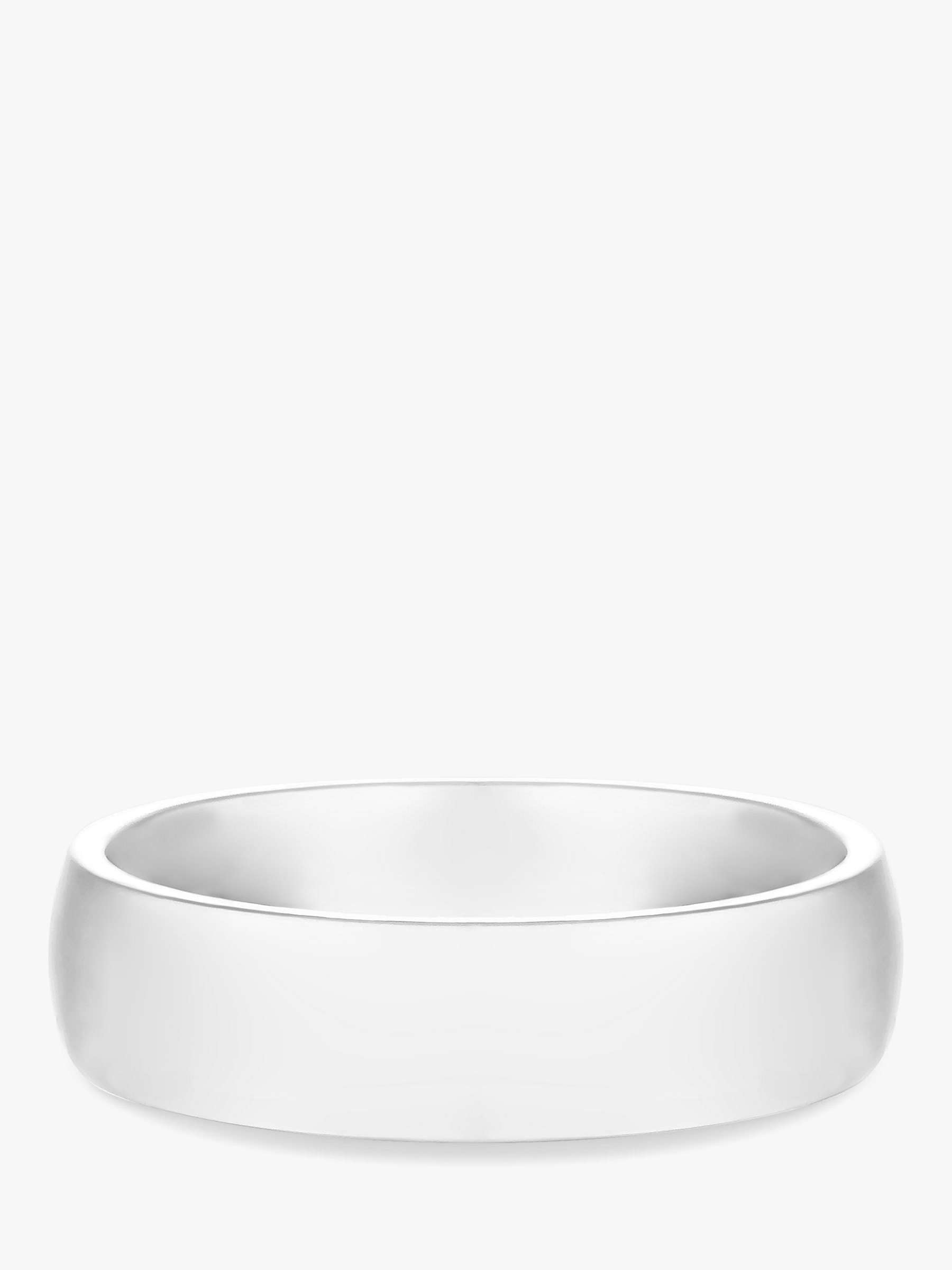 Buy Simply Silver Polished Sterling Silver Wedding Band, Silver Online at johnlewis.com