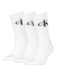 Calvin Klein Jeans Desmond Logo Socks, One Size, Pack of 3, 001 White