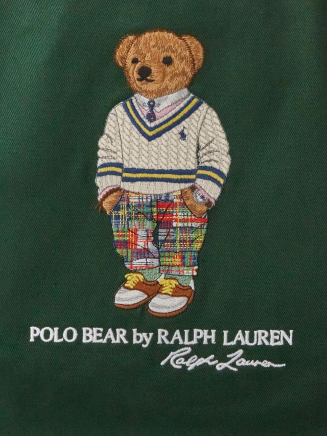 Polo Ralph Lauren tote bag in green with bear logo