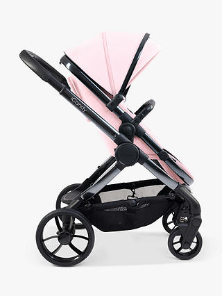 iCandy Peach 7 Pushchair & Accessories with Cybex Cloud T Baby Car Seat and Base T Bundle, Blush/Deep Black