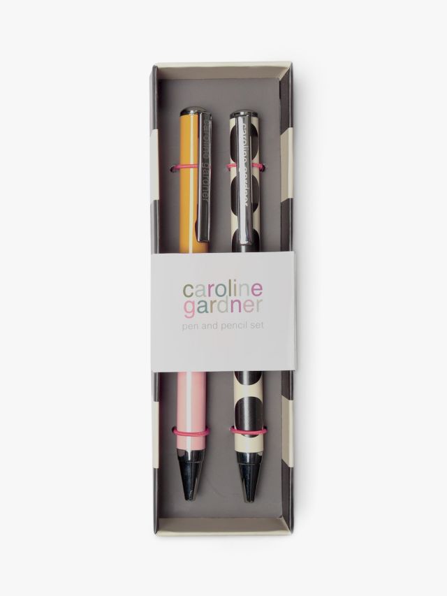 Caroline Gardner Colour Block & Spot Ballpoint Pen Set, Multi