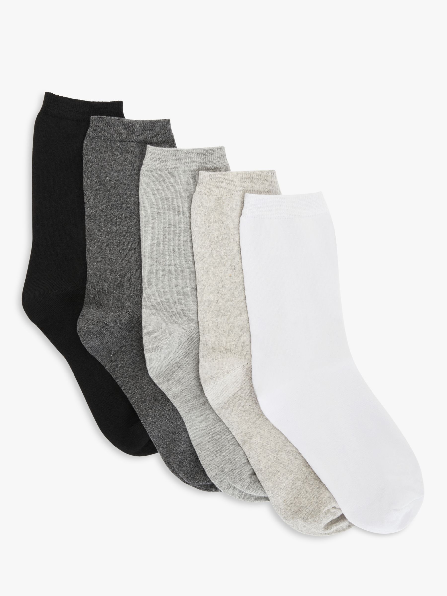 John Lewis Ankle Socks, Pack of 5, Multi at John Lewis & Partners