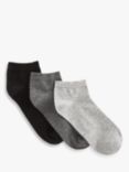 John Lewis Trainer Socks, Pack of 3, Mono