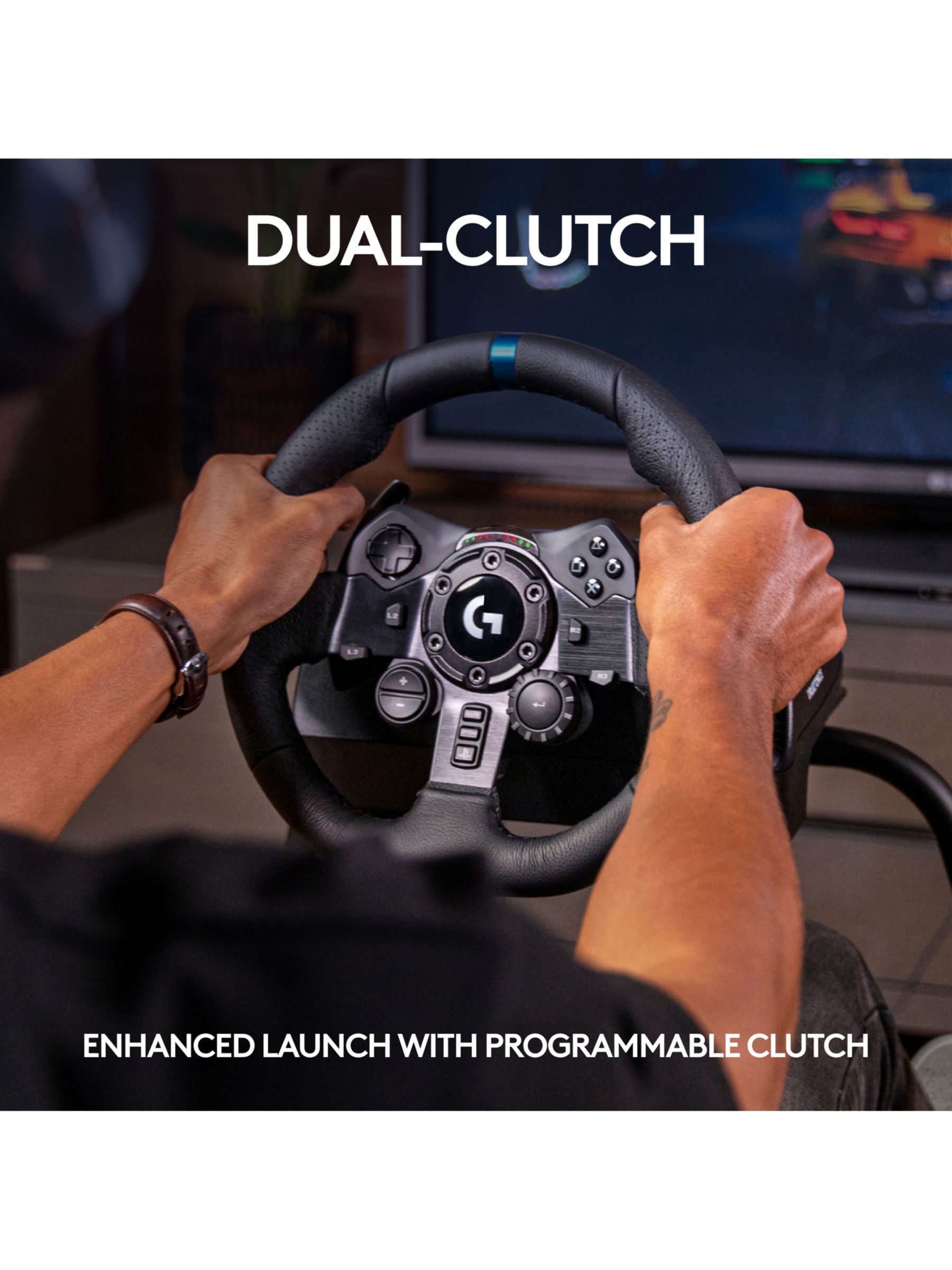Logitech G923 Driving Force Racing Wheel + Shifter For PS5 & PS4