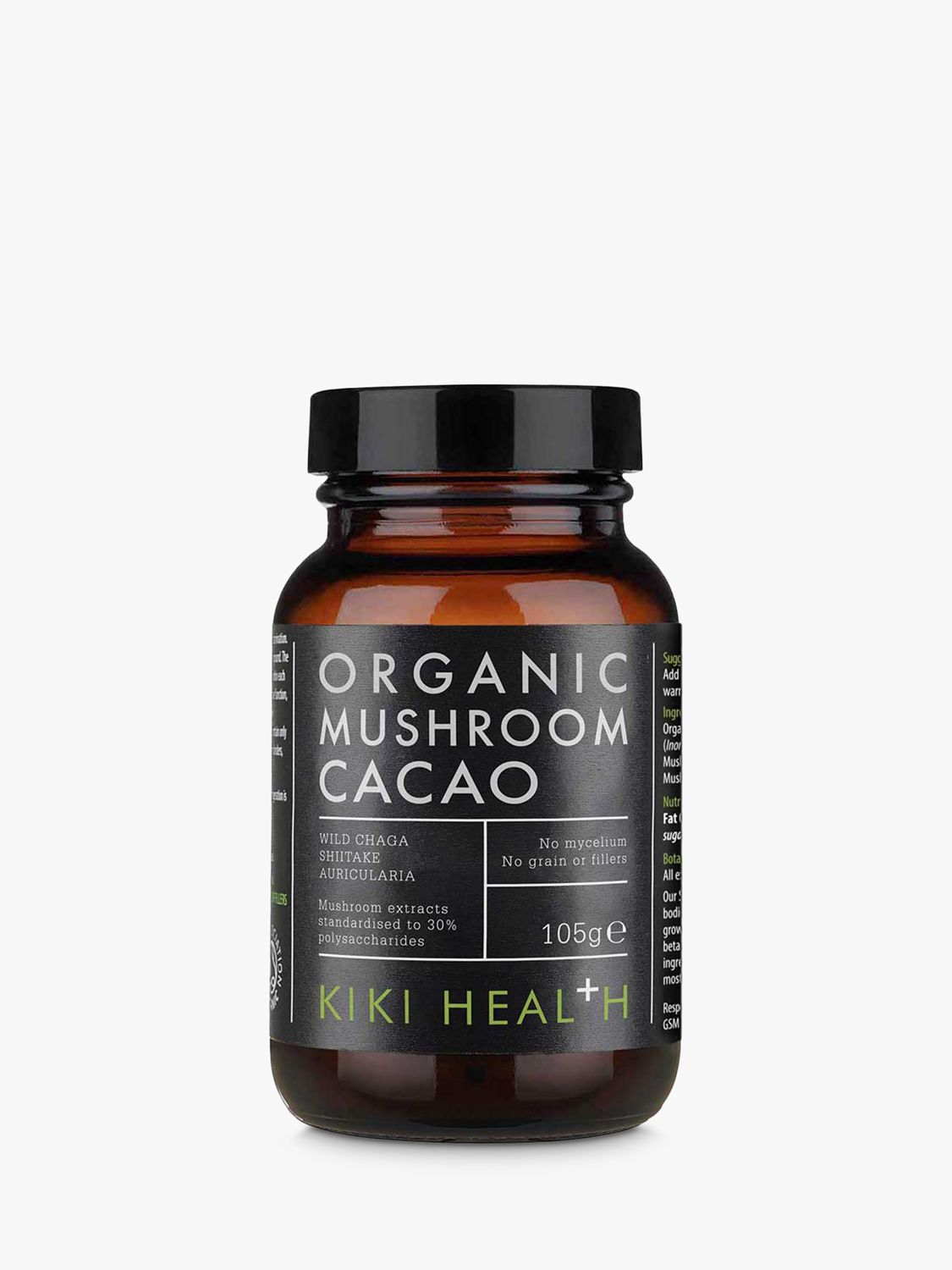 KIKI Health Organic Mushroom Extract Cacao Powder, 105g 1