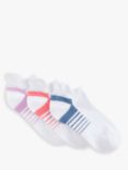 John Lewis Heel Tab Sports Socks, Pack of 3, White/Multi