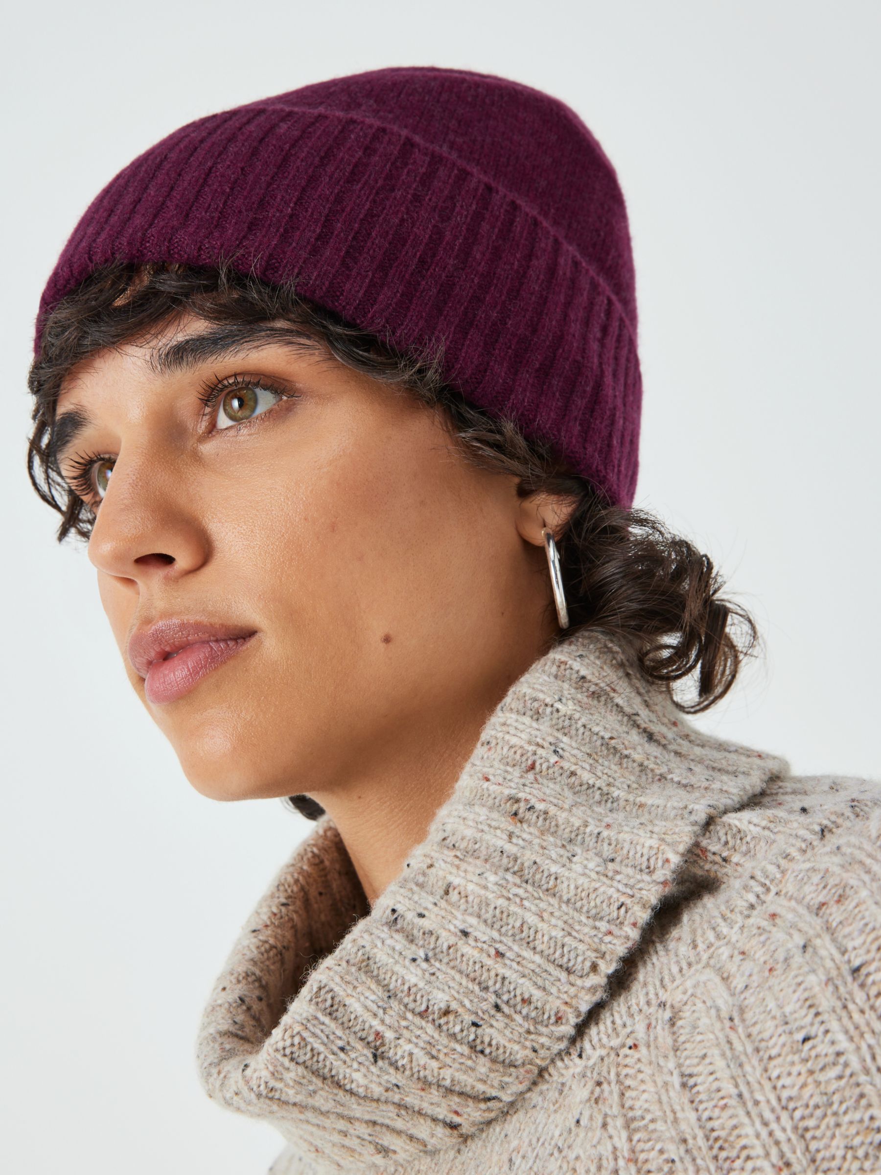 BOSS - Beanie hat and scarf set in metallised fabric