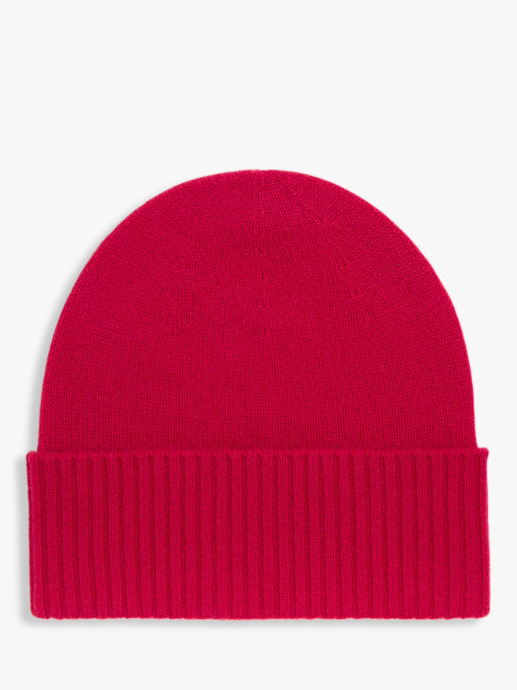 John Lewis Cashmere Beanie Hat, Red at John Lewis & Partners